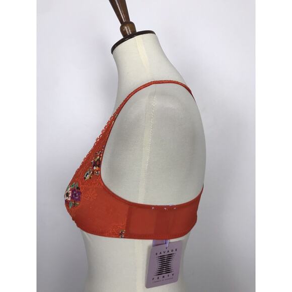Savage x Fenty Lingerie Bra Bralette Lace Spiced Dainty Doll - Picture 5 of 8